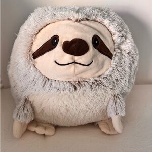 Adorable Plush Sloth Toy - Cream and Brown